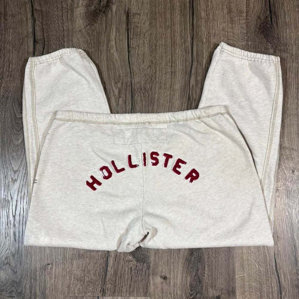 Hollister Y2K Capri Sweatpants Size S Beige Huntington Beach Cali